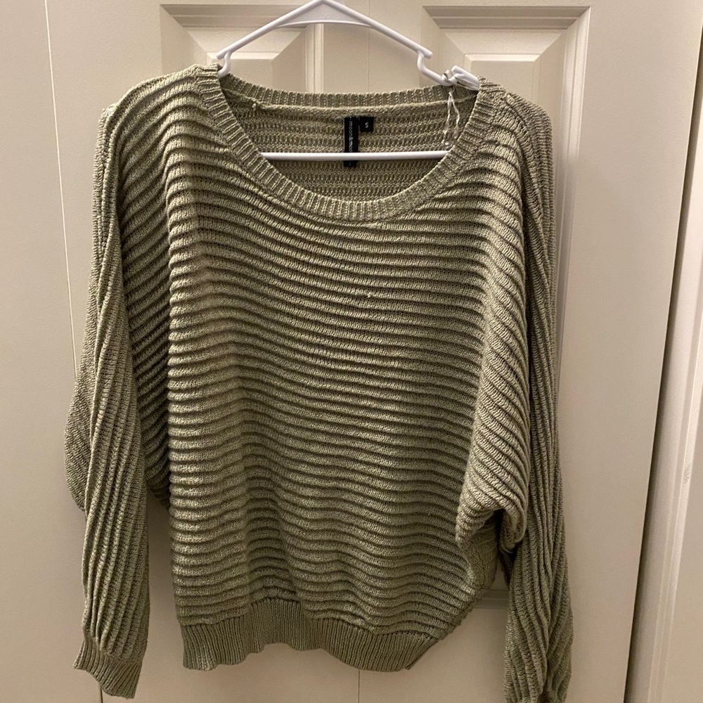 Knit grey/green sweater, light, never worn!